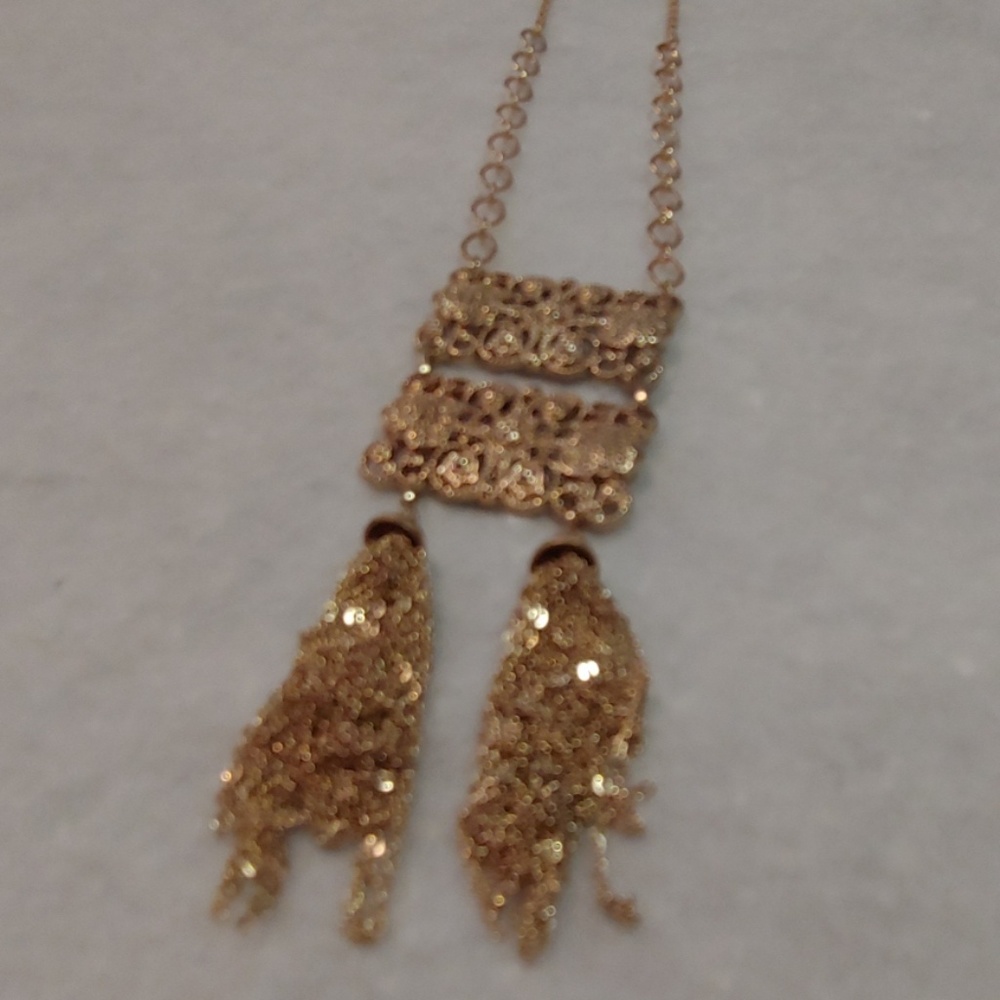 Tassel Necklace Goldtone